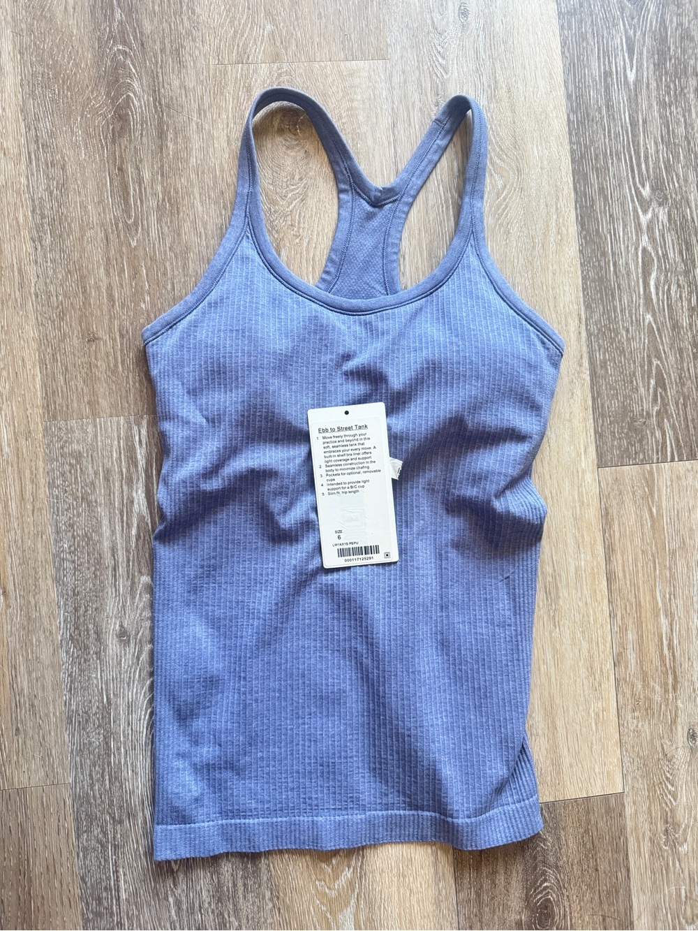 Lululemon Ebb To Street Tank Top Peri Purple Size 6